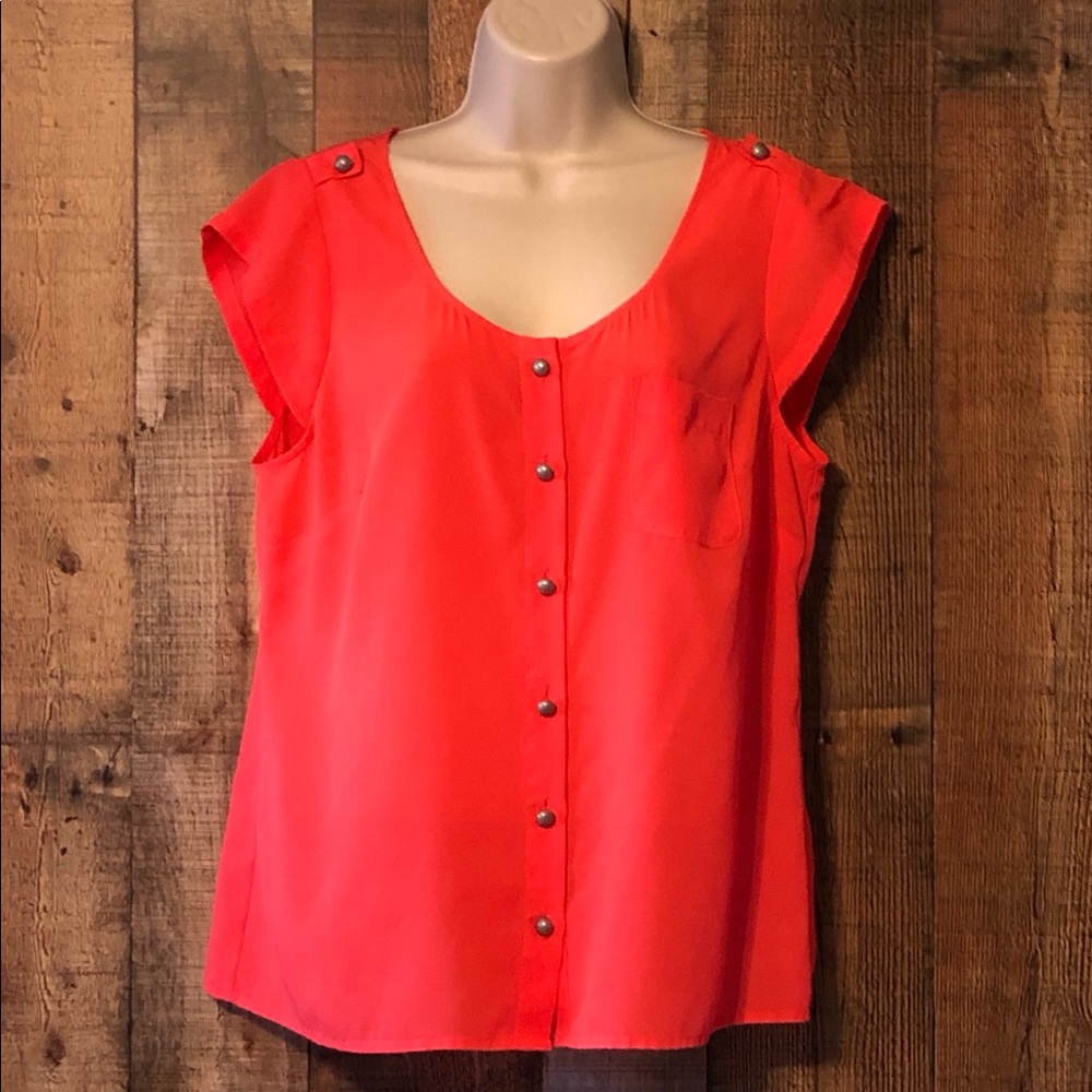 J. Crew Factory Coral Blouse